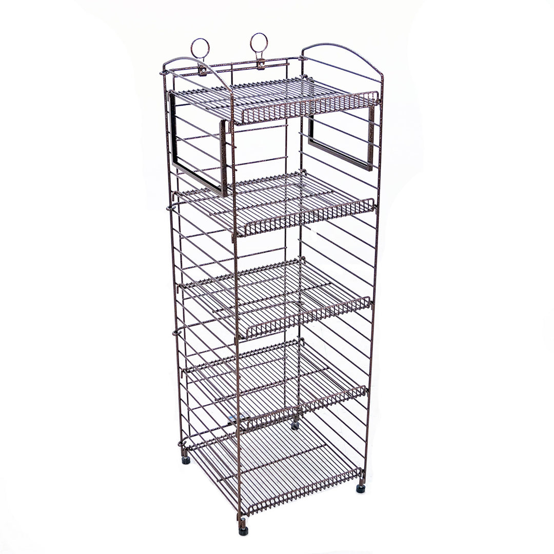 5 Shelf Wire Fold-up Display Rack – Allen Display