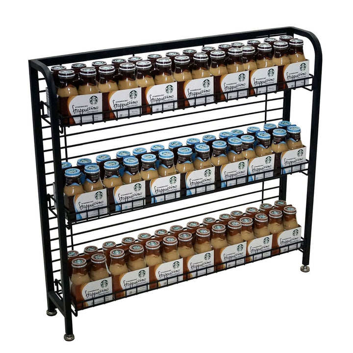 33"H Under Counter Wire Display Rack With 4-6" Shelves