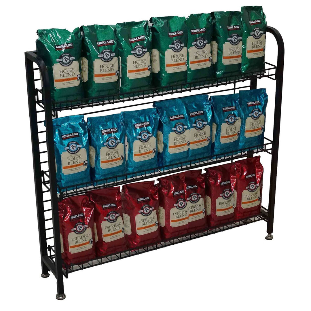 33"H Under Counter Wire Display Rack With 4-6" Shelves