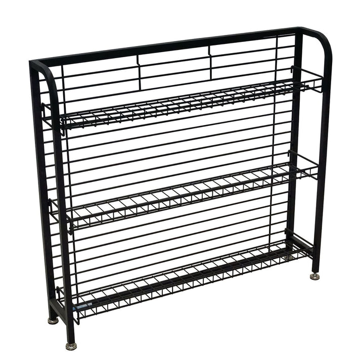 33"H Under Counter Wire Display Rack With 4-6" Shelves