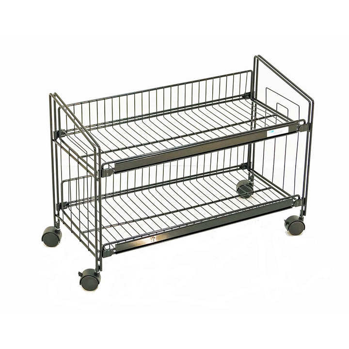 One Bay 2 Shelf Knee Knocker Wire Display Rack 20"H x 29"W