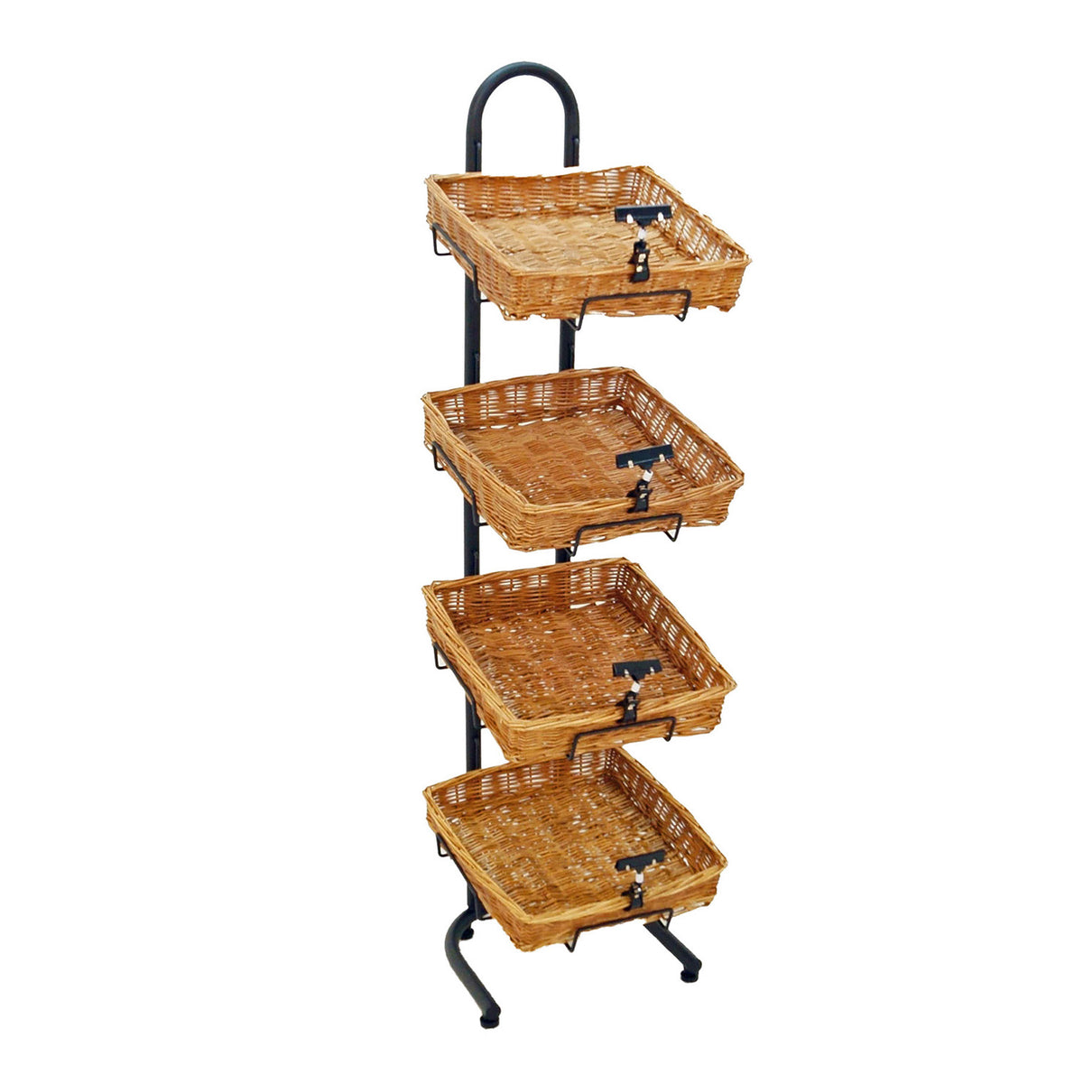 4 Square Baskets and Floor Stand Display Rack with Sign Frame – Allen ...