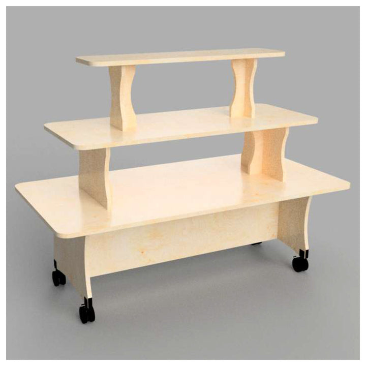 Economy Tri-Level Premium Plywood Display Table