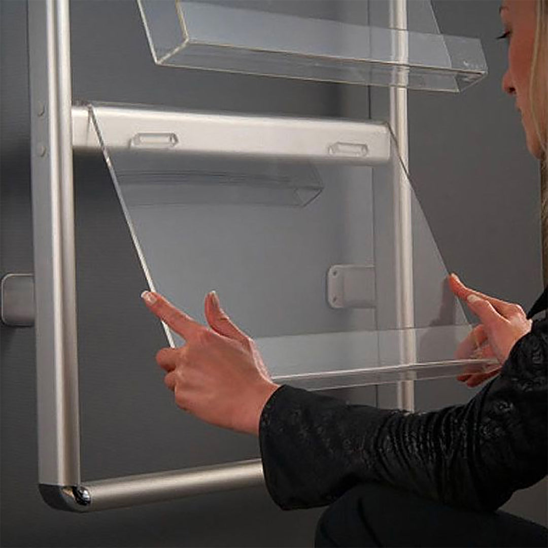 Brochure Set 4 x 2 * (8.5″w x 11″h) Capacity Wall Mount Holder