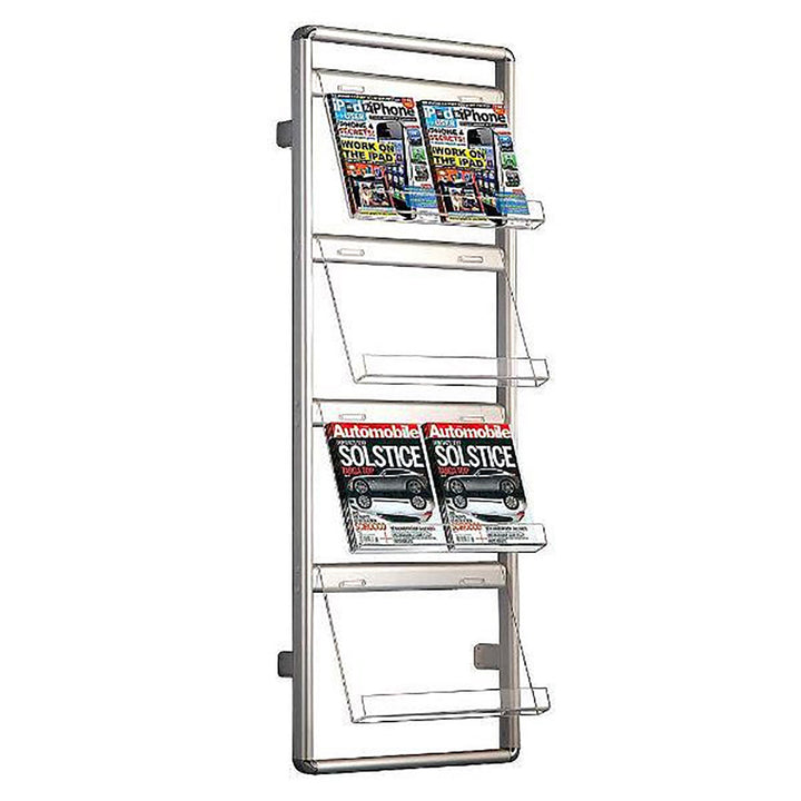Brochure Set 4 x 2 * (8.5″w x 11″h) Capacity Wall Mount Holder