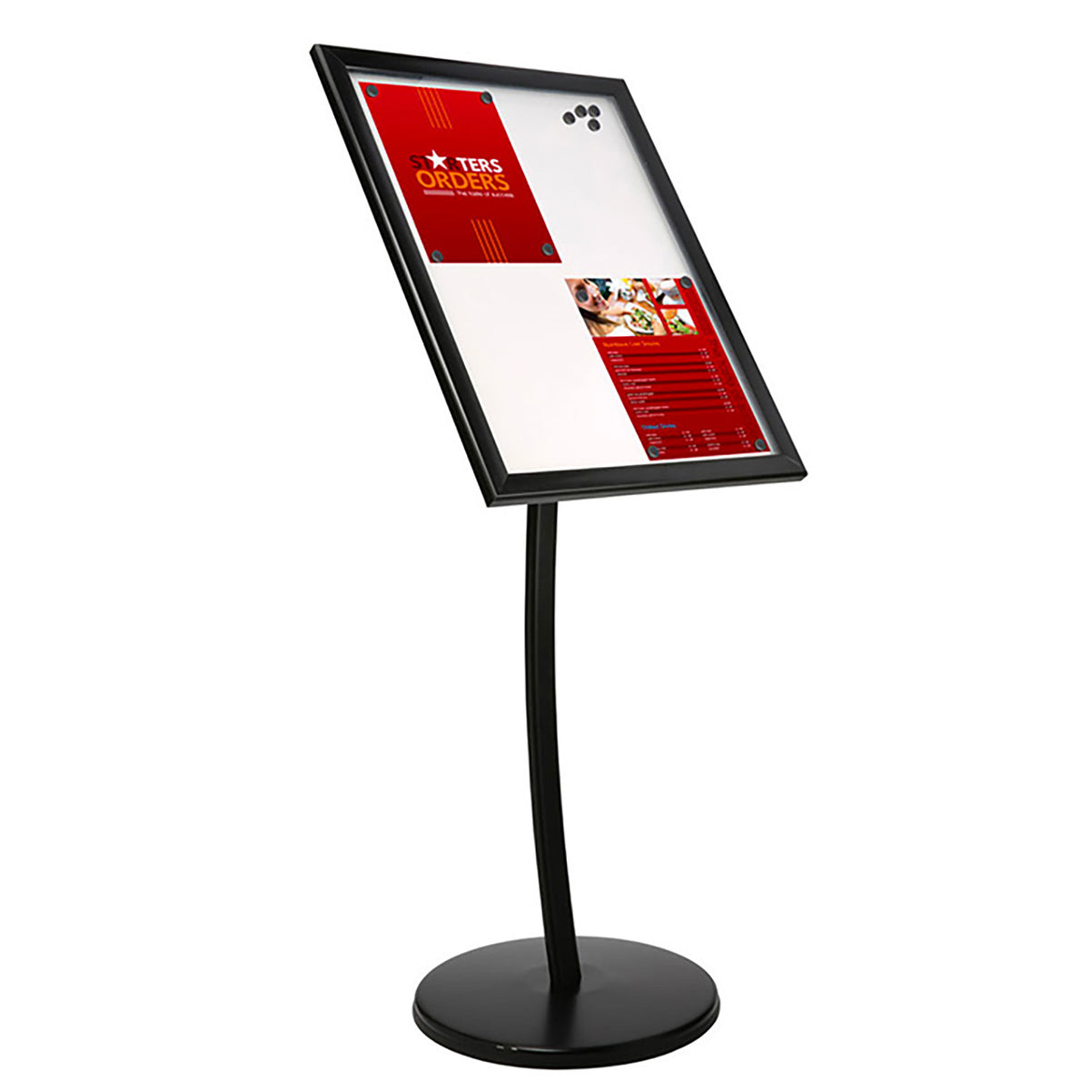 Floor Poster Display w/Magnetic Back, Four 8.5” x 11” Viewable Area, L ...