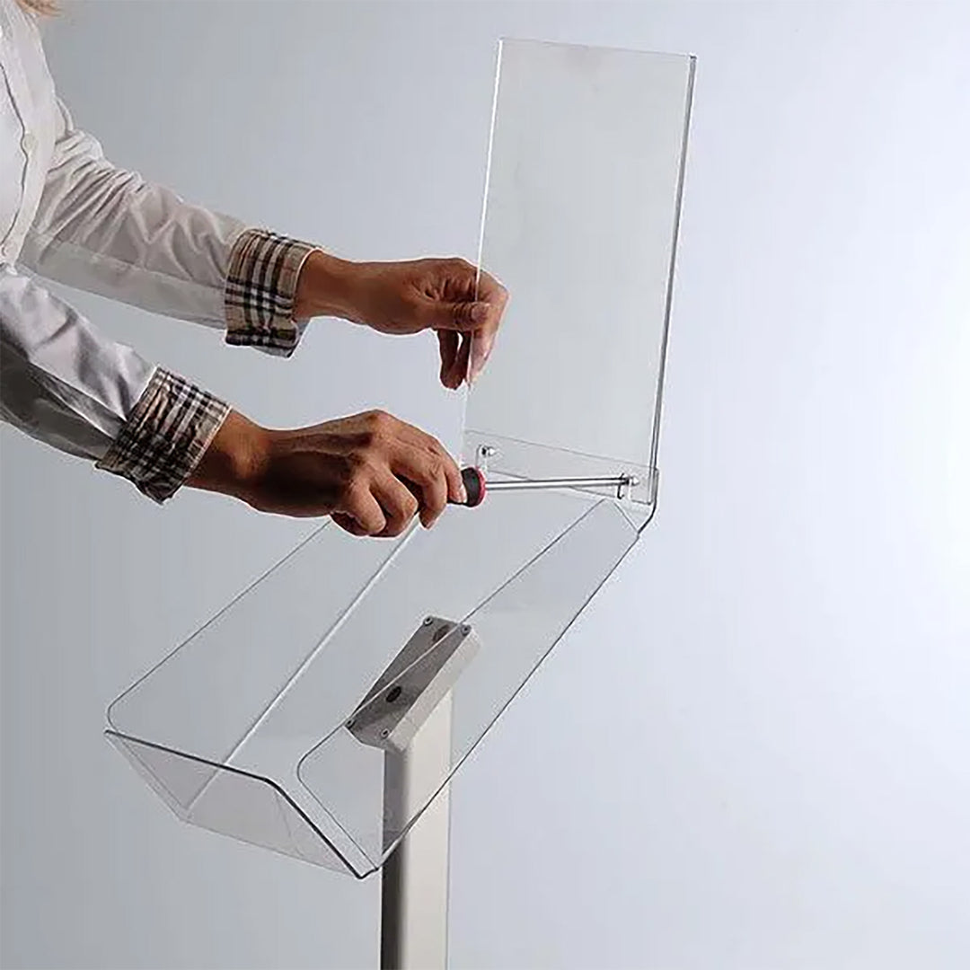 Decorative Brochure Stand 8.5" x 11" Paper Area with Signholder