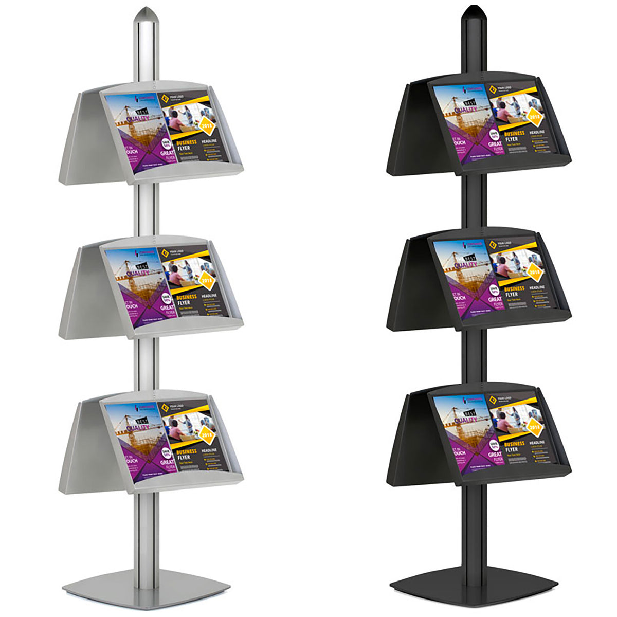 Free Standing Double Sided Display with 6 Shelves – Allen Display