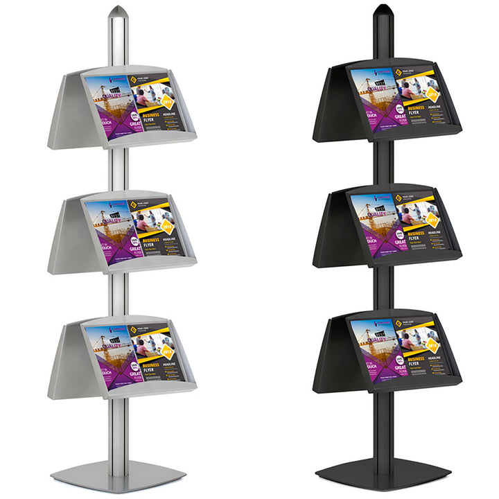 Free Standing Double Sided Display with 6 Shelves