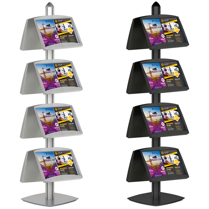 Free Standing Double Sided Display with 8 Shelves