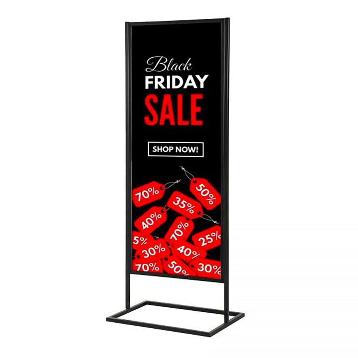 18″w x 60″h Metal Poster Display Stand with 1 Tier