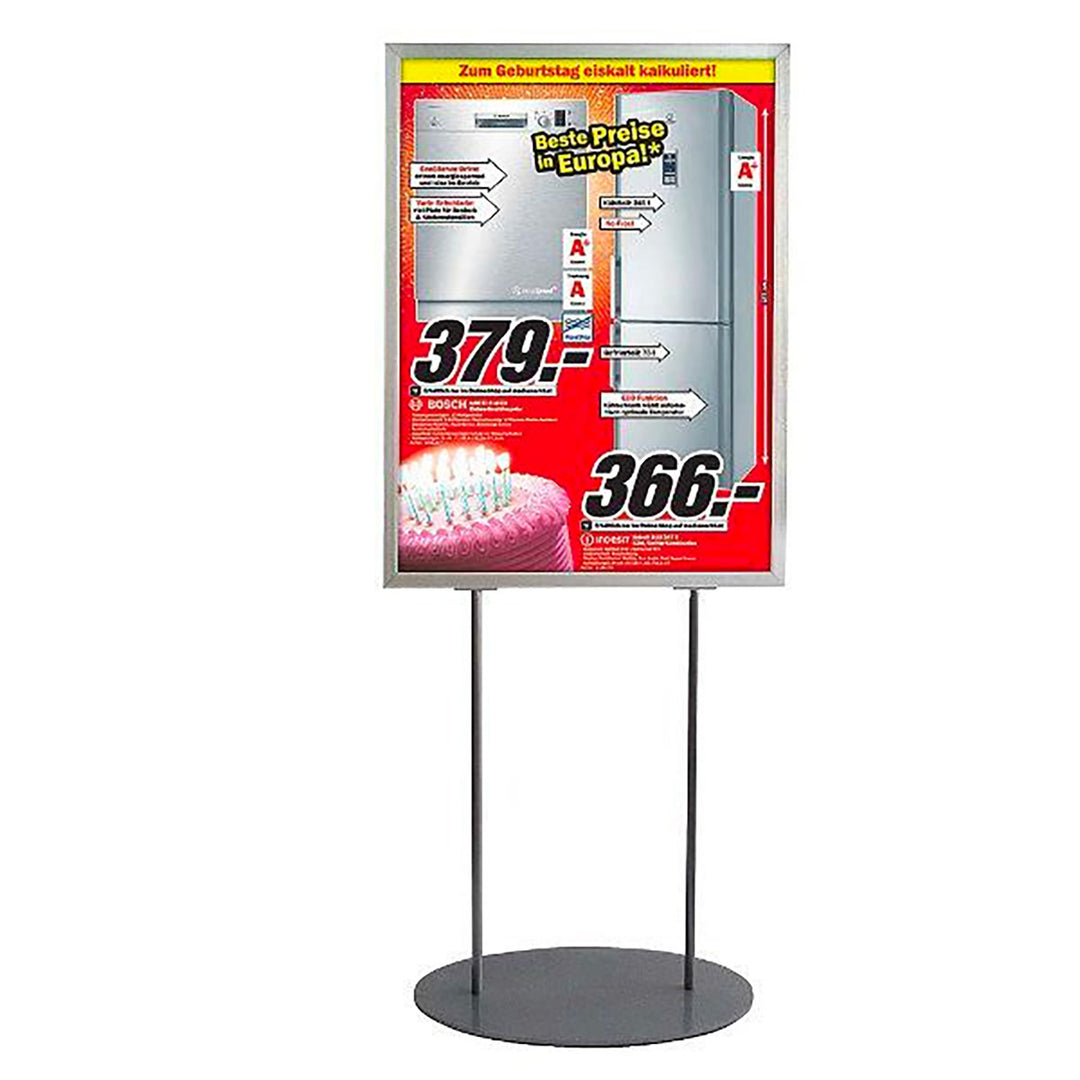 24″w x 36″h Oval Poster Display Stand - Double Sided - 24″w x 36″h