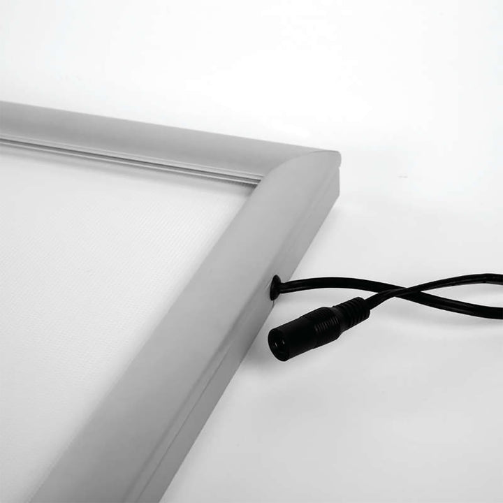 30" x 40" LED Backlit Snap Poster Frame Silver 1″ Aluminum Front Loading