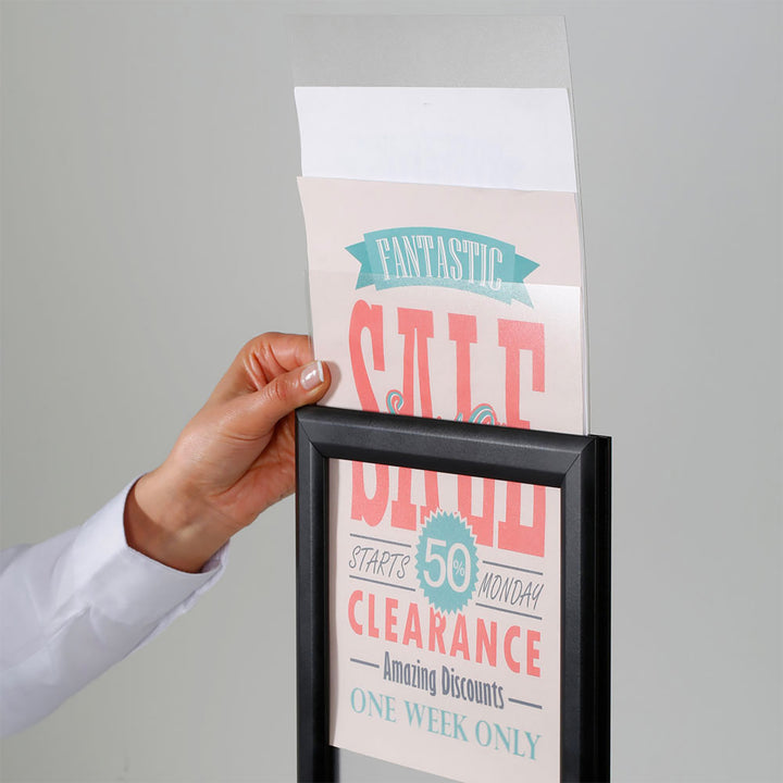 Floor Sign Stand Holder - Height Adjustable