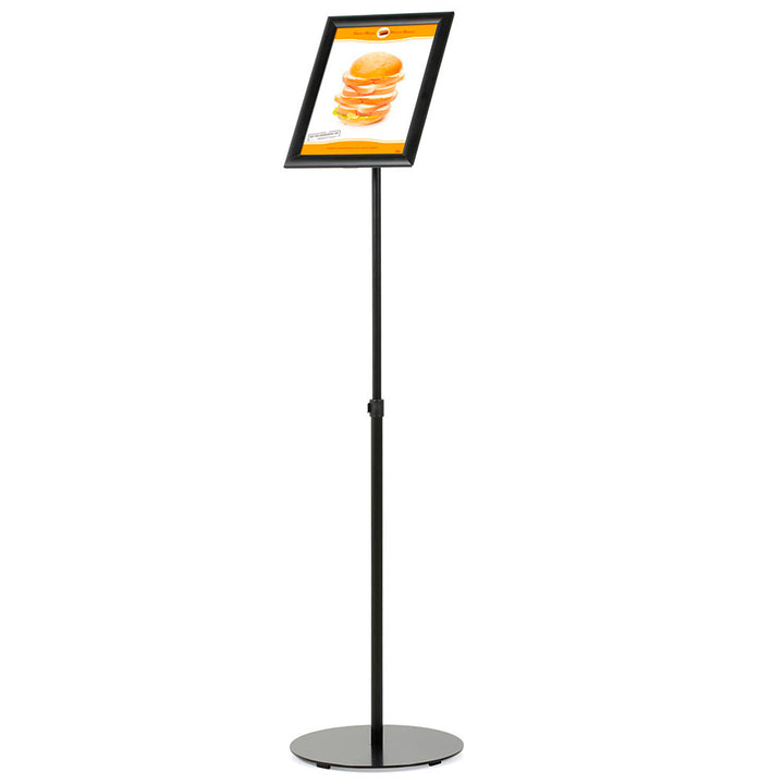 Floor Sign Stand Holder - Height Adjustable - 1" Snap Frame
