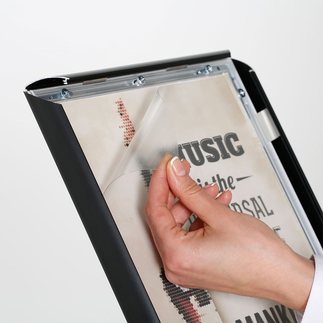 Floor Sign Stand Holder - Height Adjustable - 1" Snap Frame