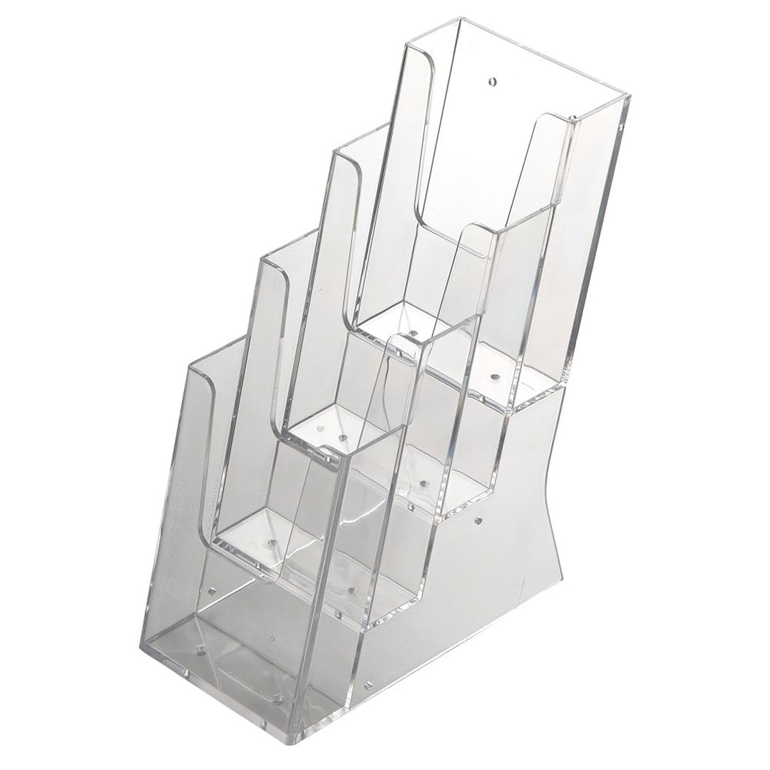 4-Pocket Acrylic Countertop Brochure & Leaflet Holder, 4"H x 6"H