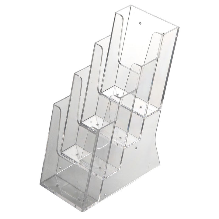 4-Pocket Acrylic Countertop Brochure & Leaflet Holder, 4"H x 6"H