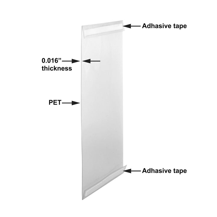 8 1/2" x 11" Clear Sign Holder w/Adhesive Tape - 24 Pack
