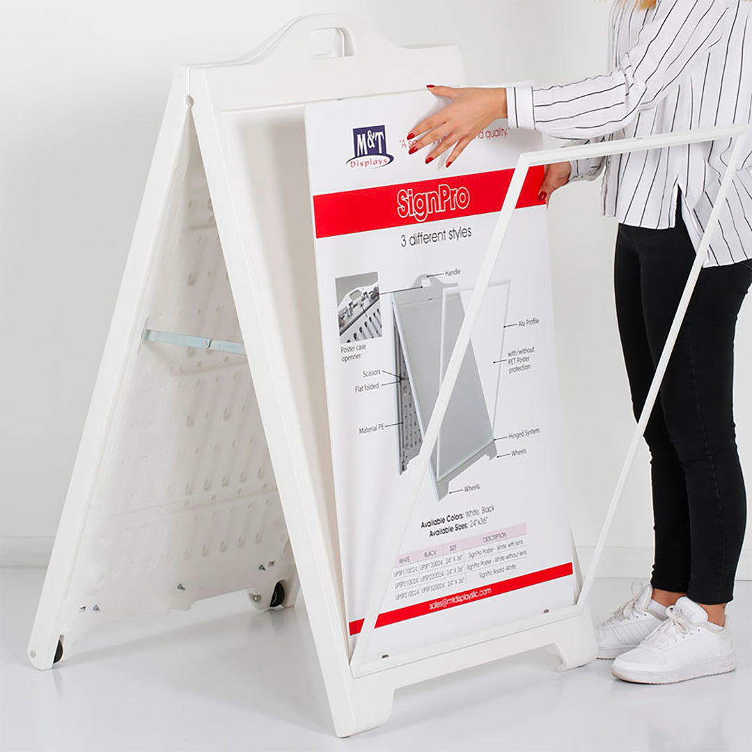 24″w x 36″h SignPro Sidewalk Sign – Without Lens