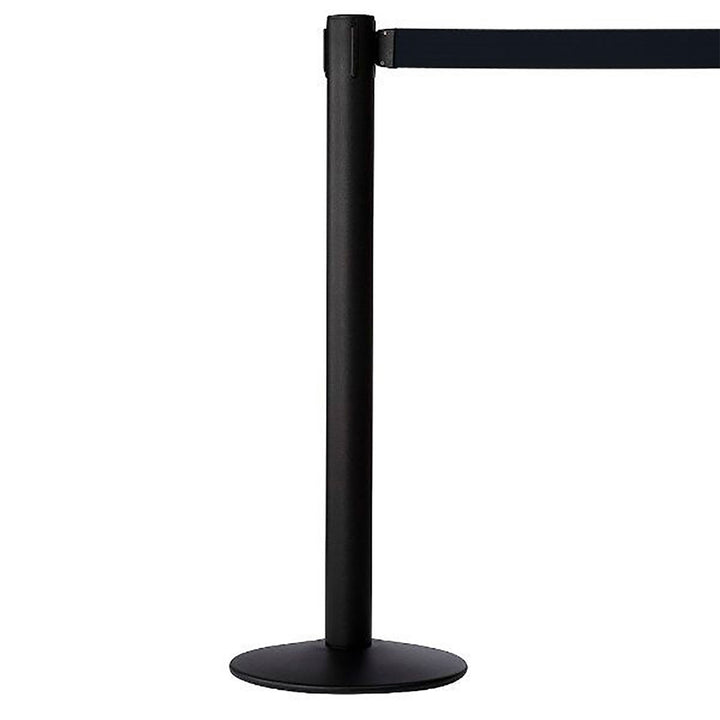 Black Stanchion 118″ with Retractable Belt