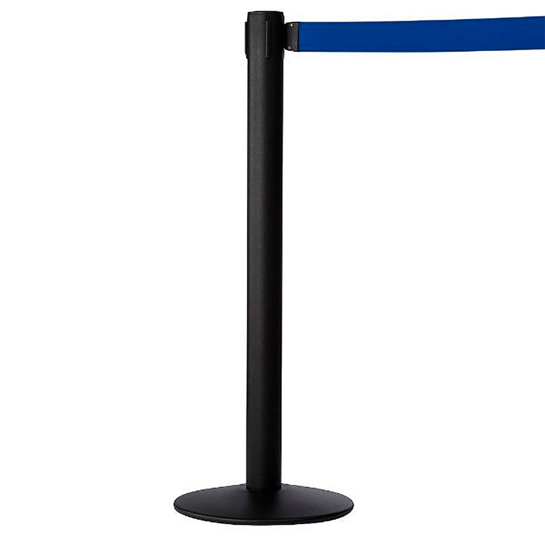 Black Stanchion 118″ with Retractable Belt
