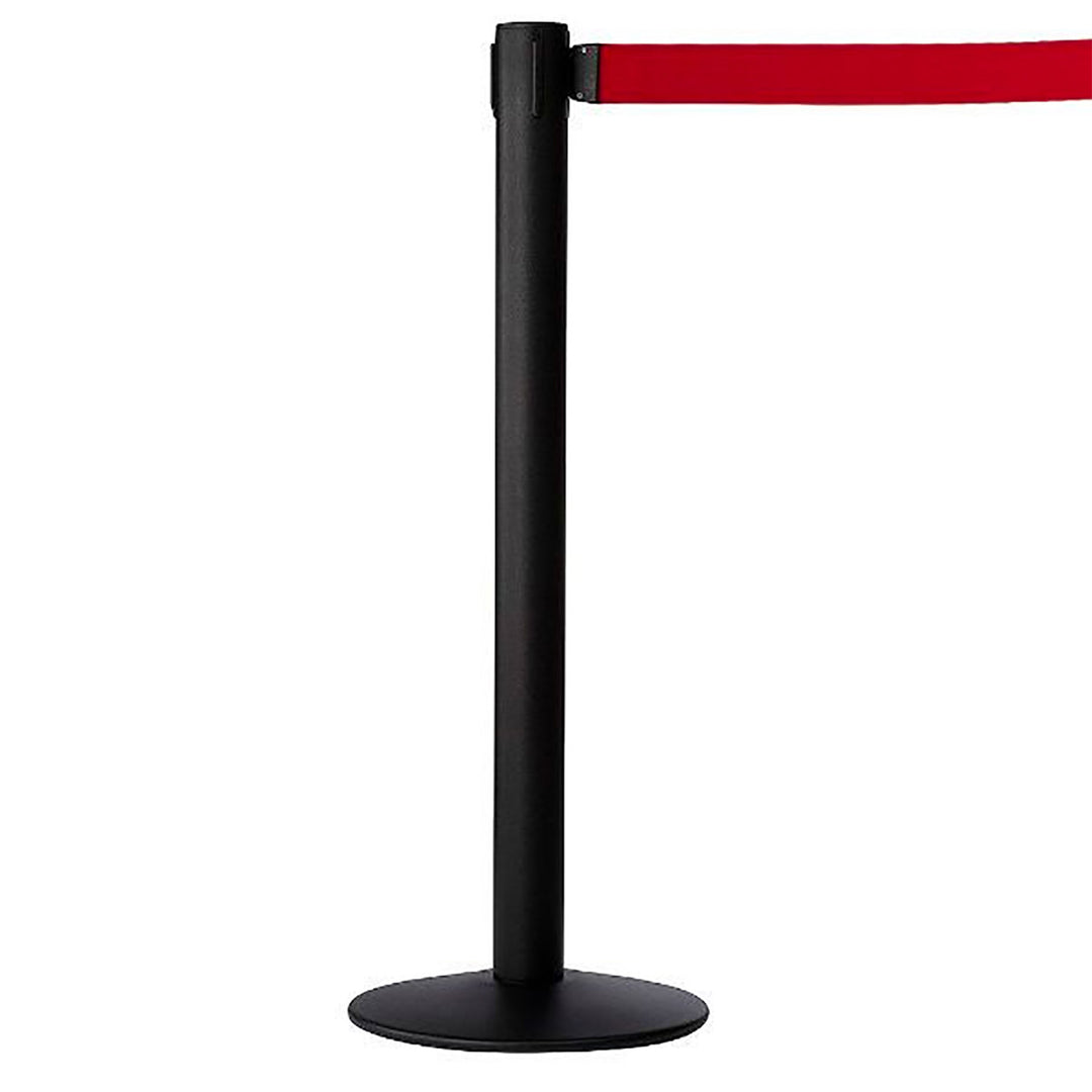 Black Stanchion 118″ with Retractable Belt