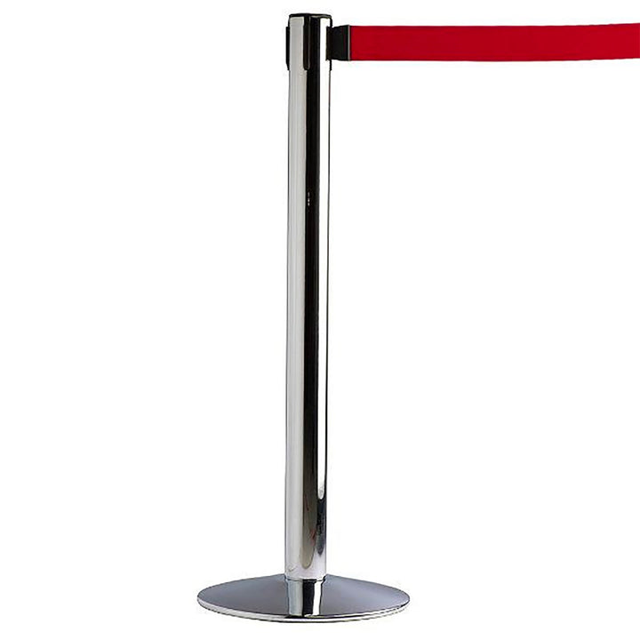 Chrome Stanchion 118″ with Retractable Belt
