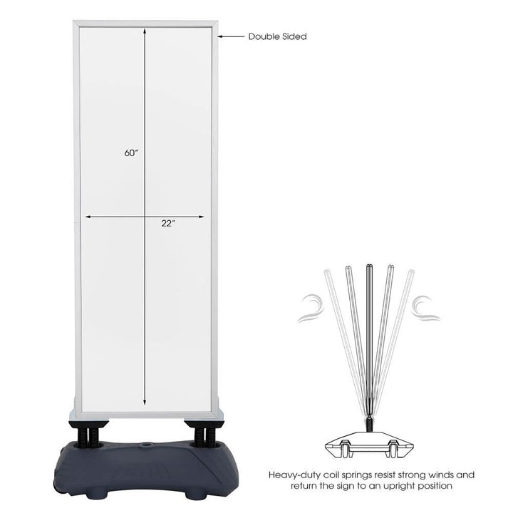 WindPro Double-Sided Outdoor Pavement Sidewalk Sign 22"×60"