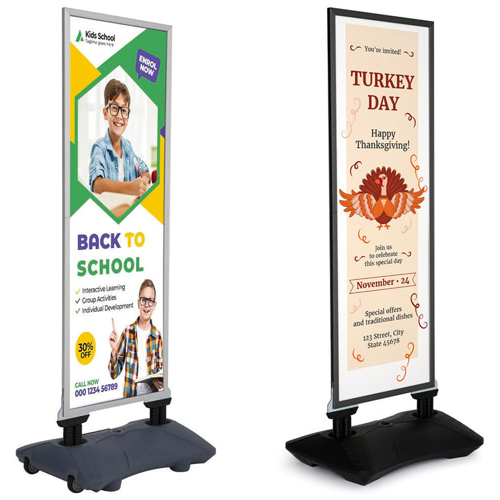 WindPro Double-Sided Outdoor Pavement Sidewalk Sign 22"×60"