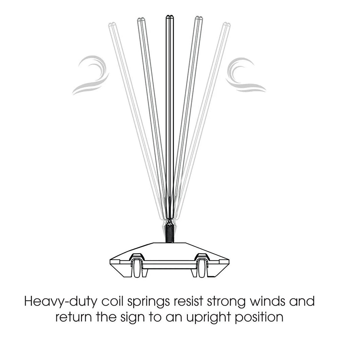 Slide-In WindPro 22"W x 28"H Outdoor Waterbase Sign Stand