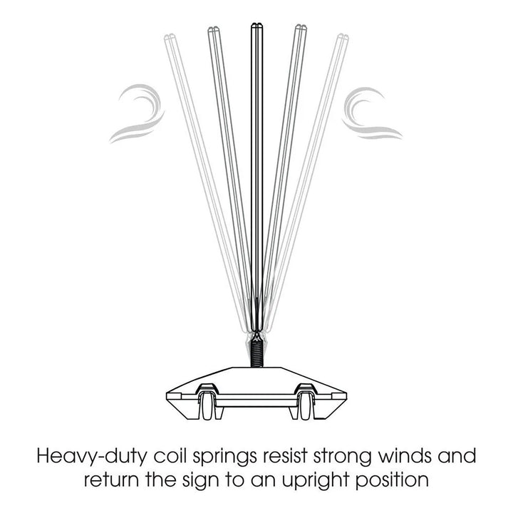 Slide-In WindPro 22"W x 28"H Outdoor Waterbase Sign Stand