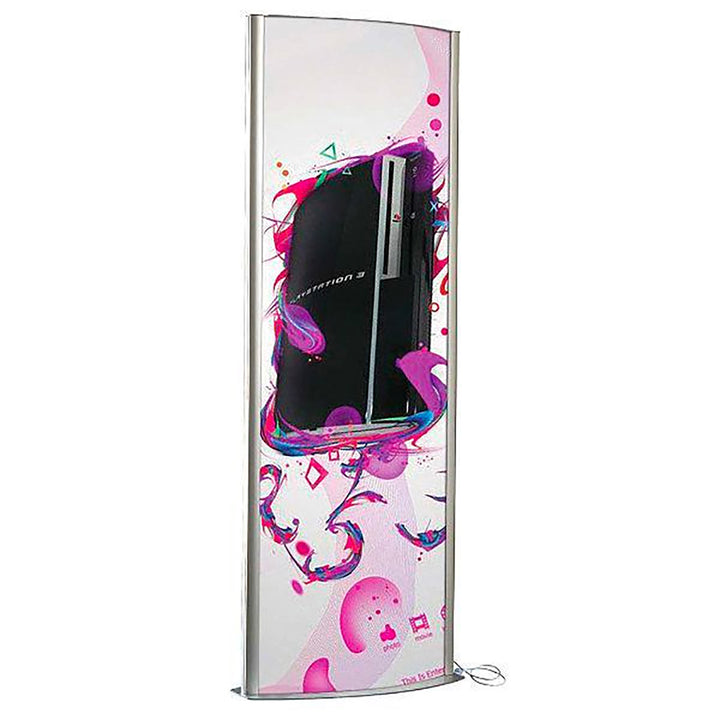 27″w x 77″h Totem Poster Display Stand Double Sided, With Light