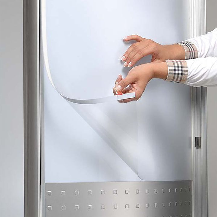 24″w x 36″h Deco Totem Poster Display Stand Silver Double Sided / With Light