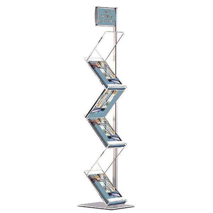 Zig-Zag Lite 6 x (8.5″w x 11″h) Single Pole Stand With Header