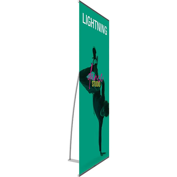 31"W Lightning Tension Back Banner Stand Single Sided