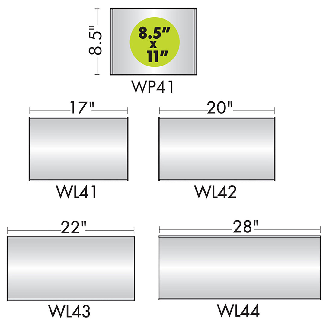 Wall Mount Sign Holder Frame - Curved Top to Bottom  - 8.5"H