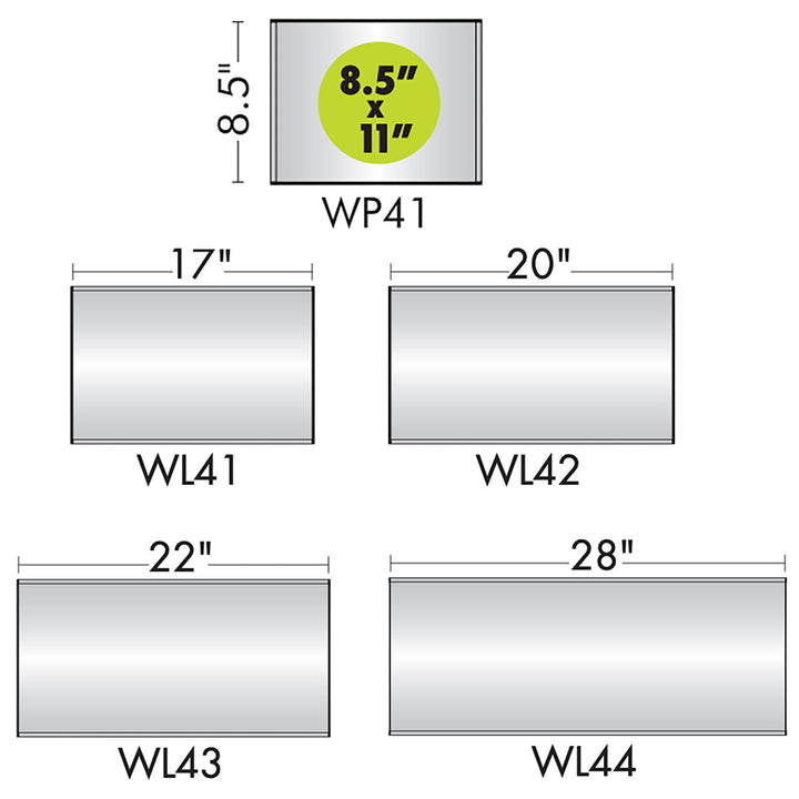 Wall Mount Sign Holder Frame - Curved Top to Bottom  - 8.5"H