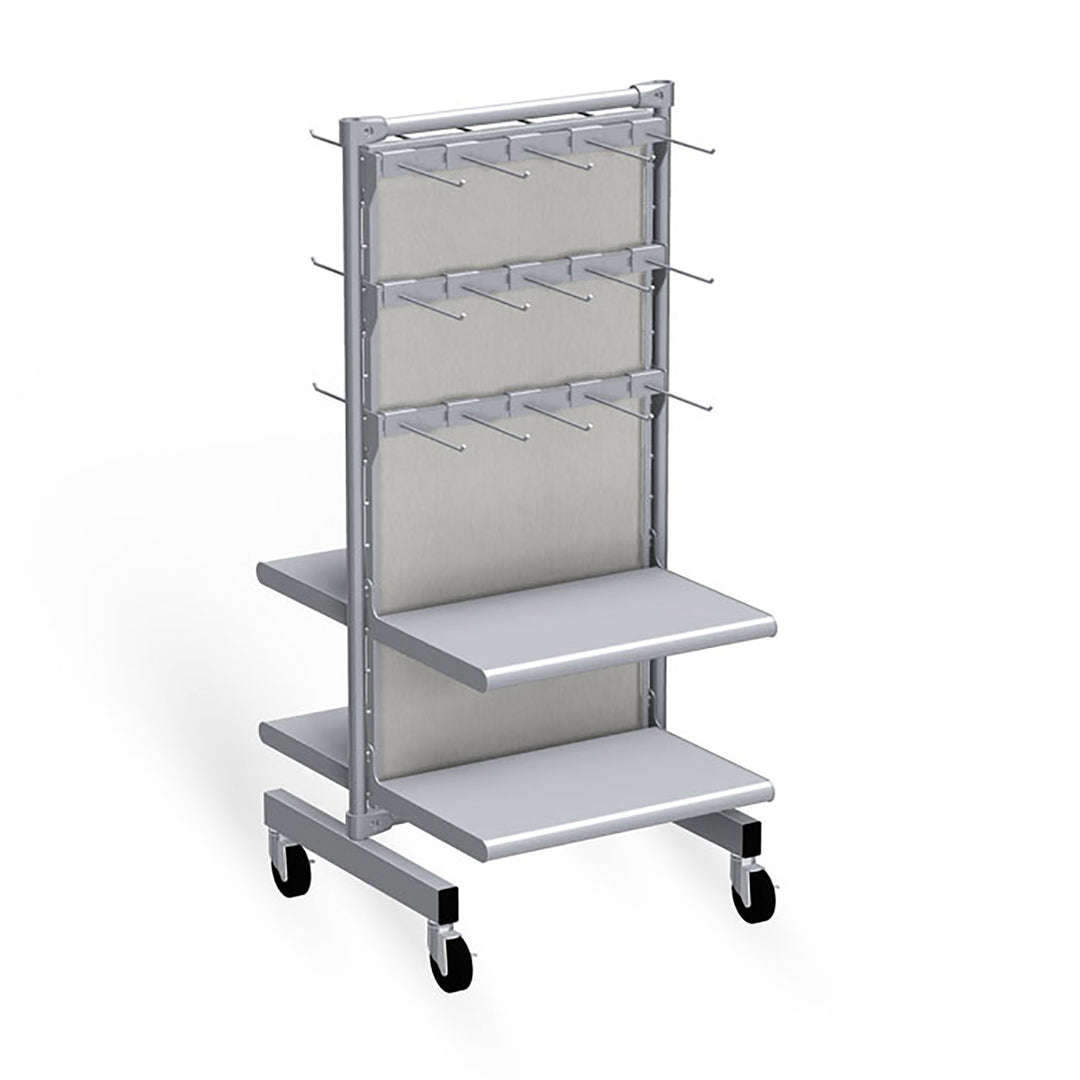 Classic Style Low 2-Way Display Fixture w/Shelf/Hook For Rail