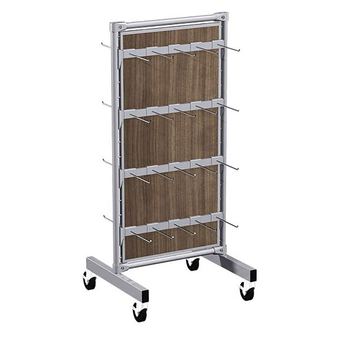 Classic Style Low 2-Way Display Fixture with Hooks For Rail
