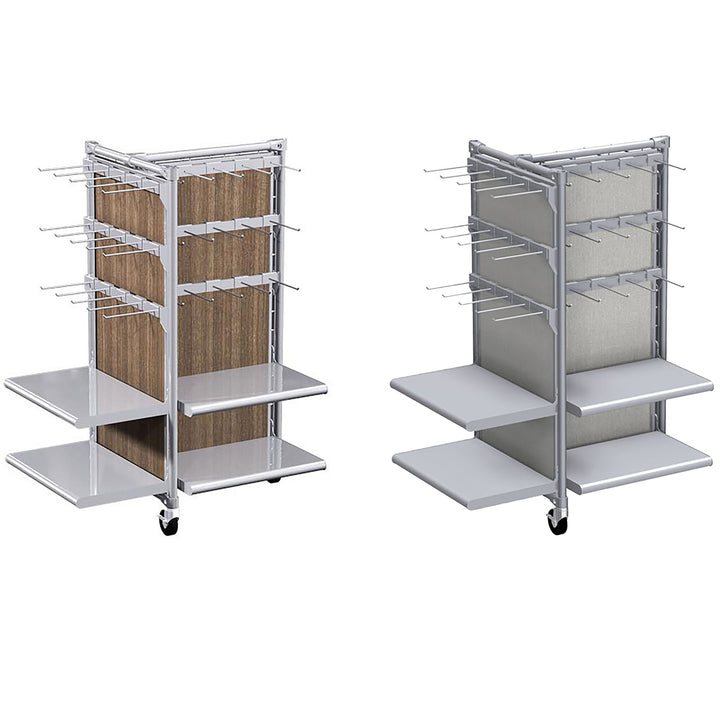 Classic Style Low 3-Way Display Fixture w/Shelf/Hook