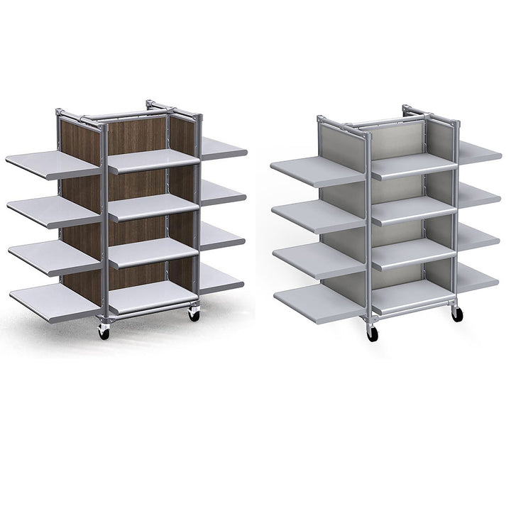 Classic Style Low Gondola Display Fixture w/Shelves