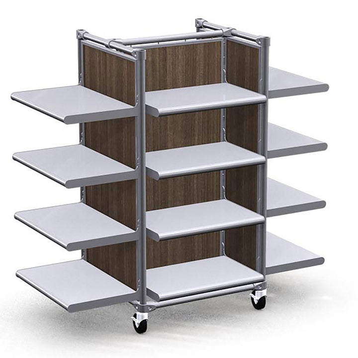 Classic Style Low Gondola Display Fixture w/Shelves