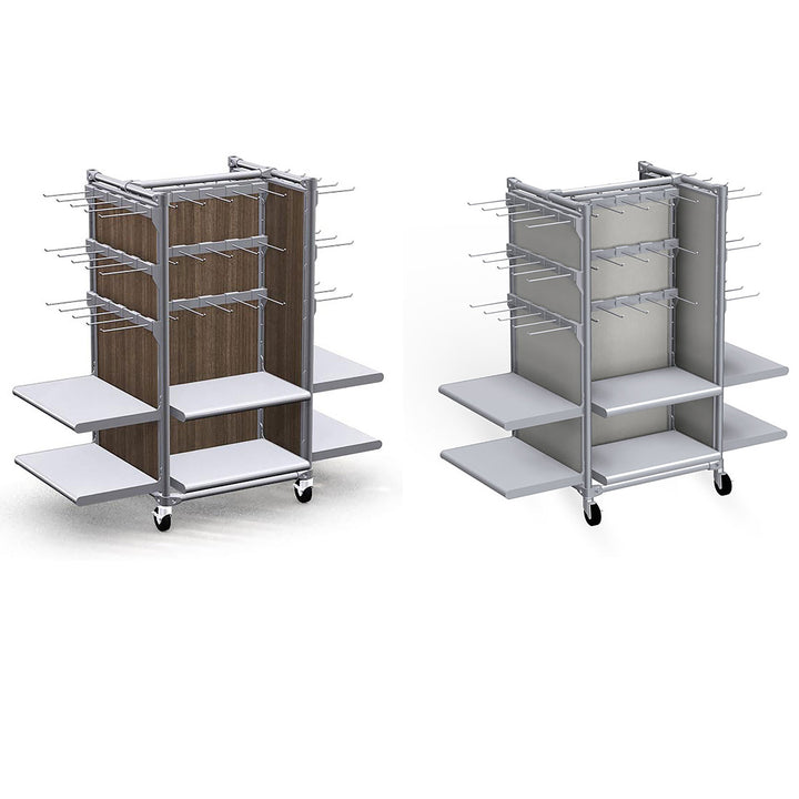 Classic Style Low Gondola Display Fixture w/Shelf/Hook