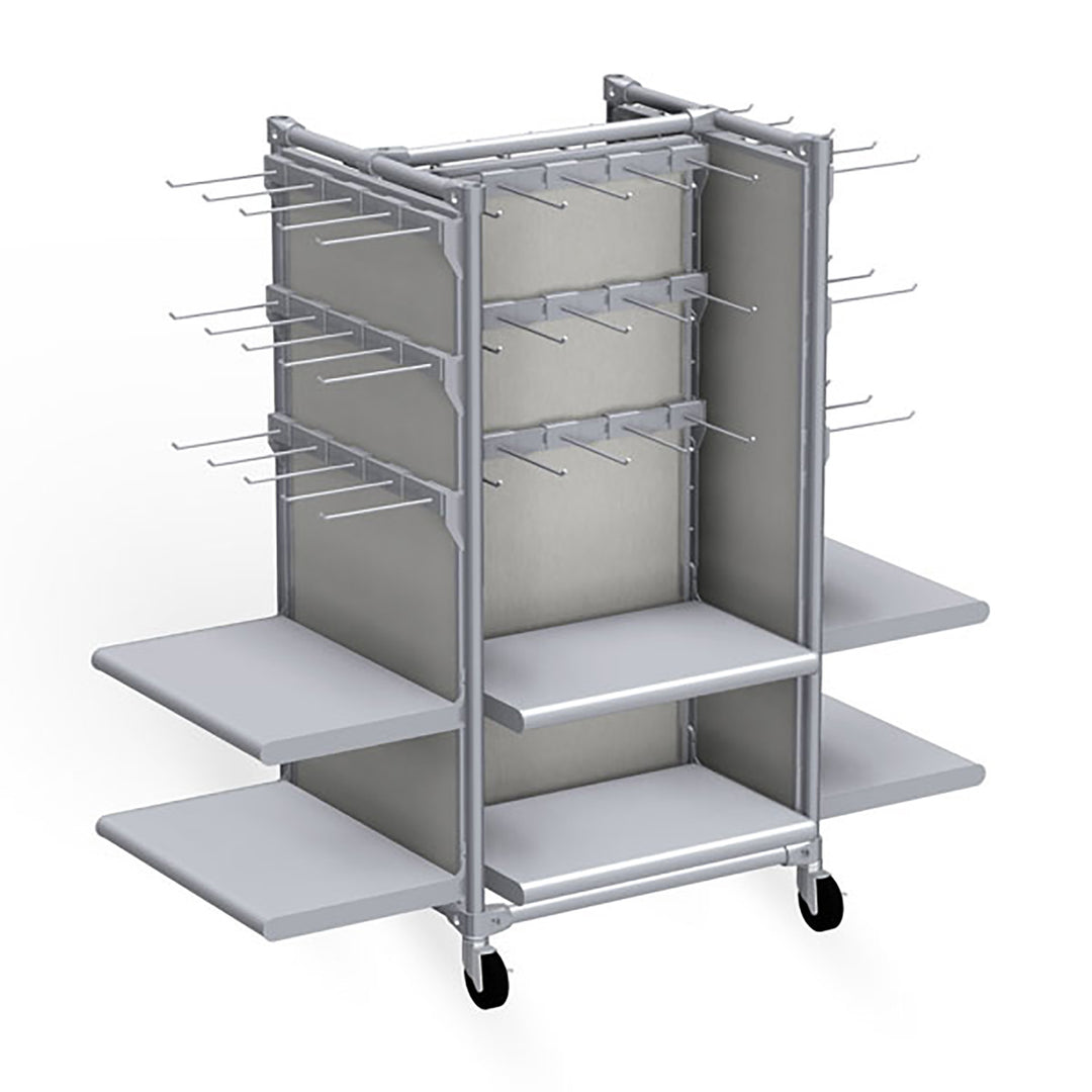 Classic Style Low Gondola Display Fixture w/Shelf/Hook