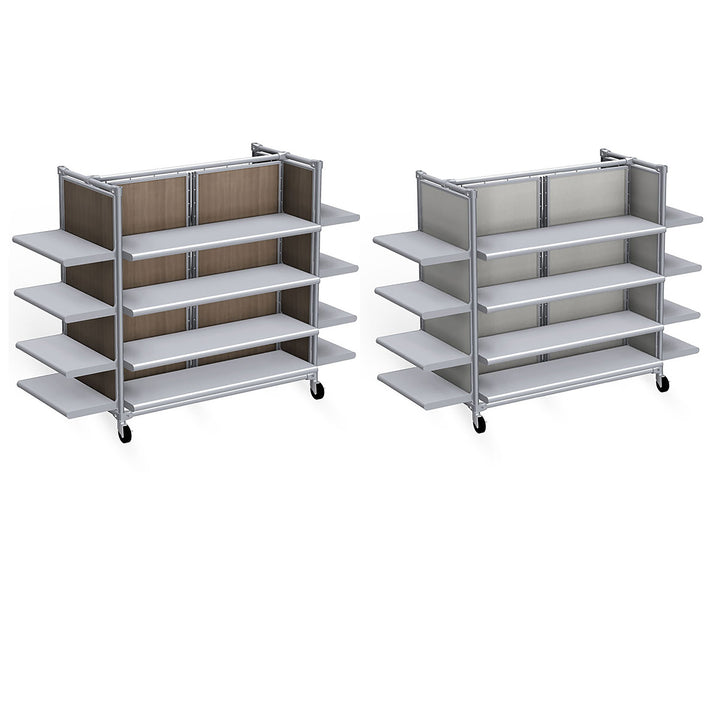 Classic Style Low 2-Mod Gondola Display Fixture w/Shelves