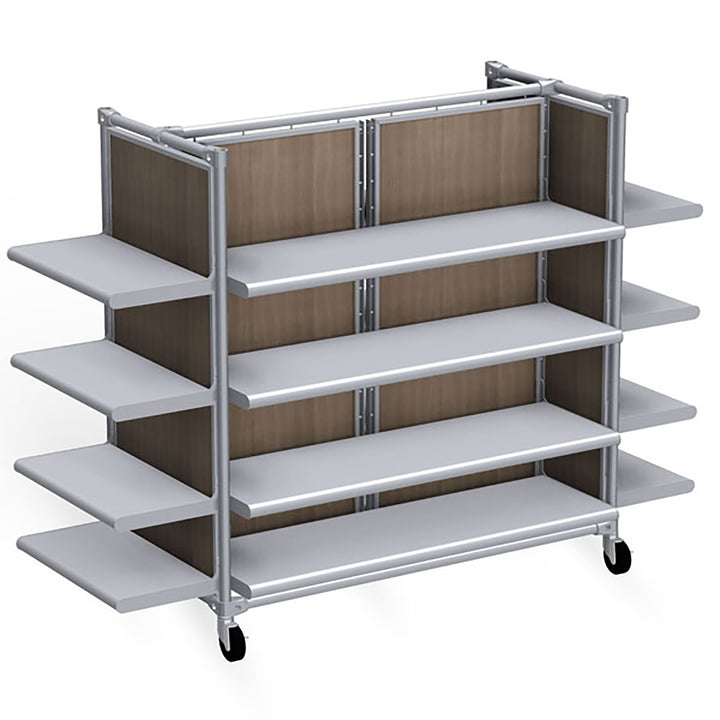 Classic Style Low 2-Mod Gondola Display Fixture w/Shelves