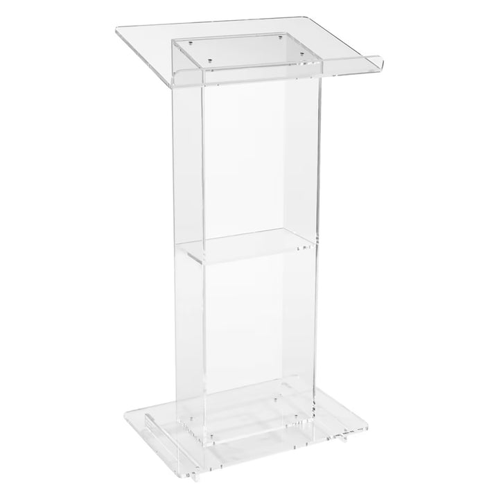 Clear Acrylic Lectern with Shelf
