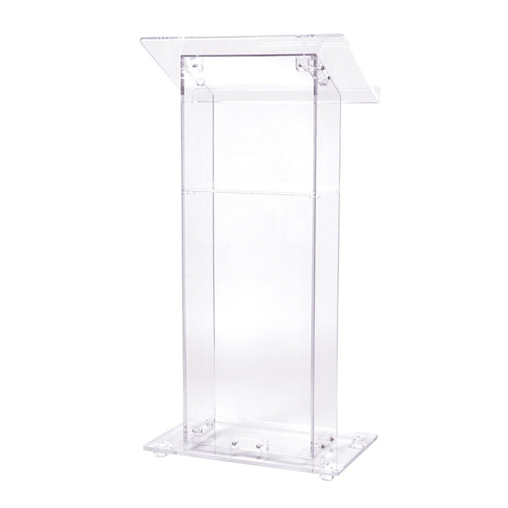 Clear Acrylic Lectern with Shelf