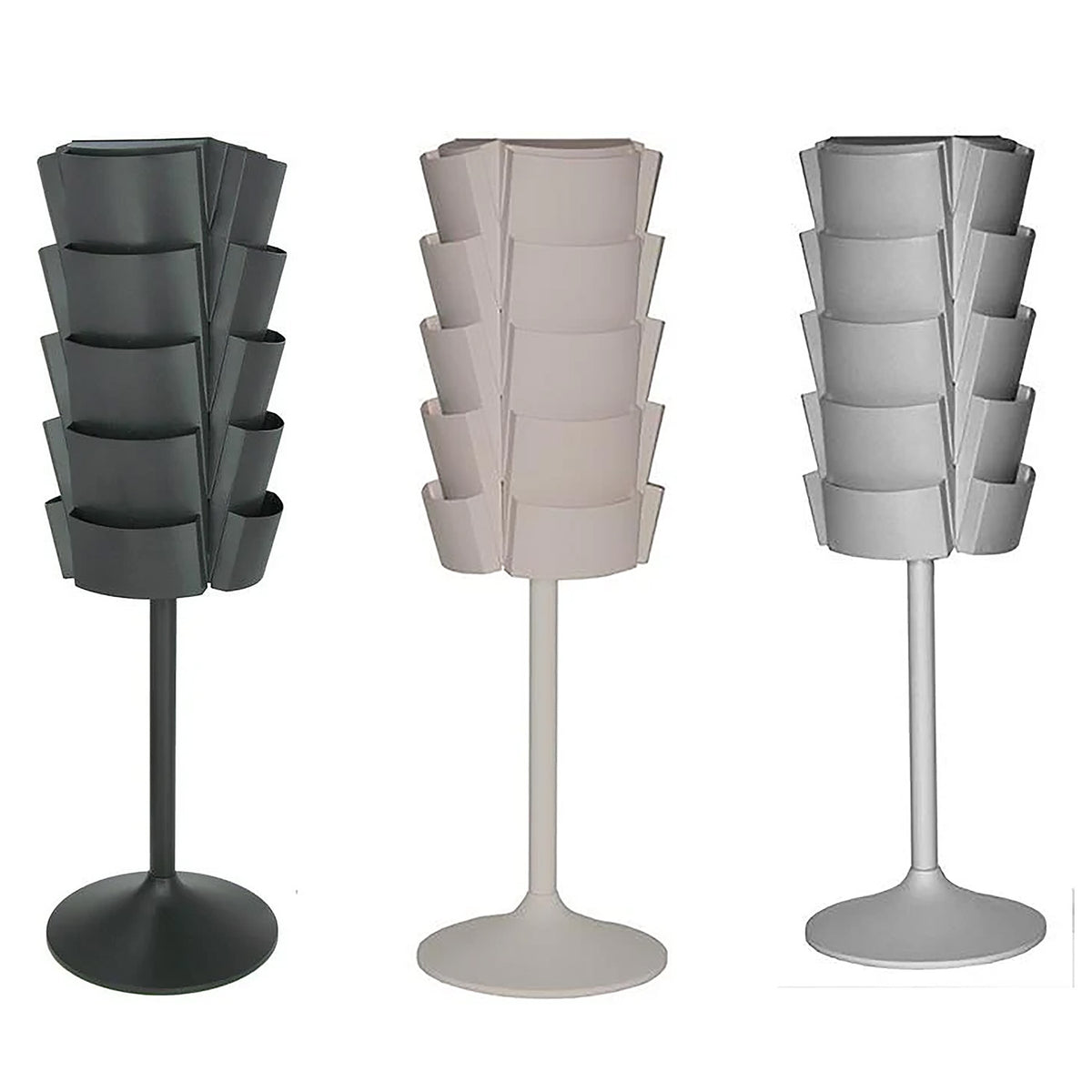 20 Pocket Rotating Floor Plastic Literature Rack – Allen Display